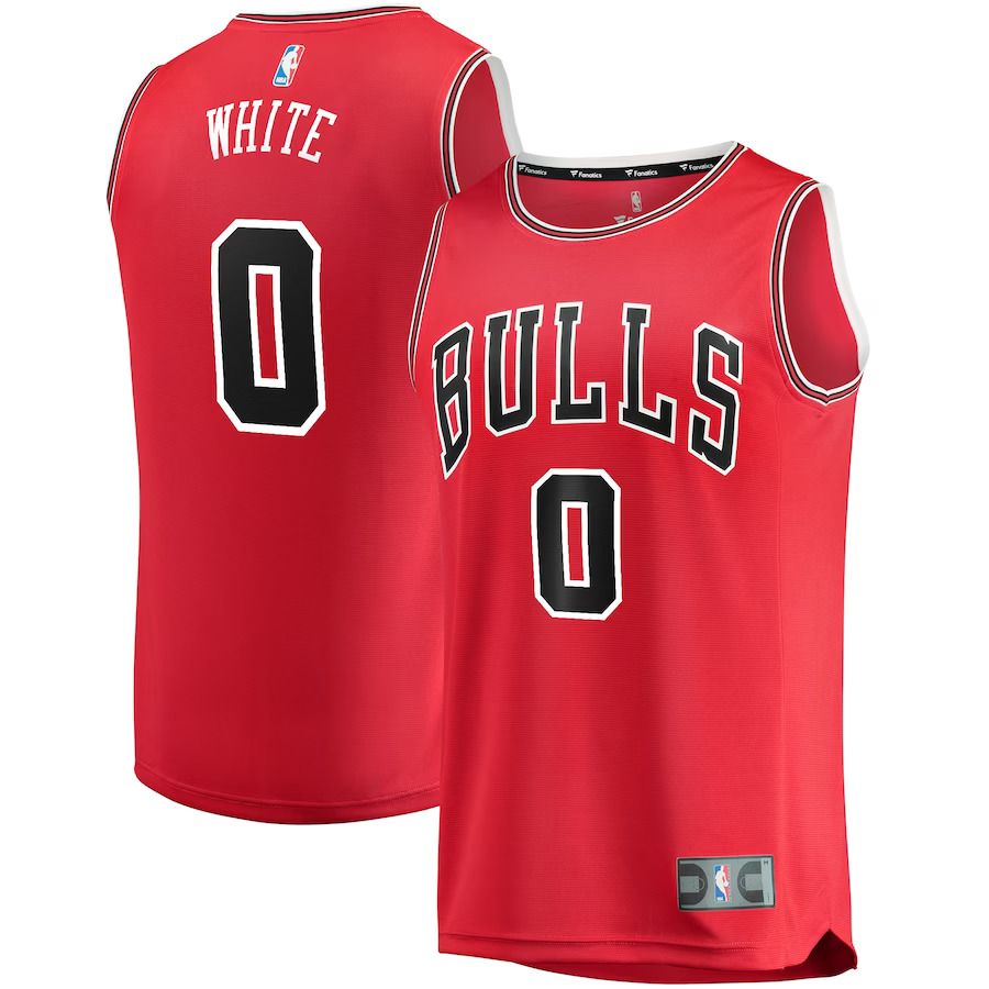 Men Chicago Bulls #0 Coby White Fanatics Branded Red Replica Fast Break NBA Jersey